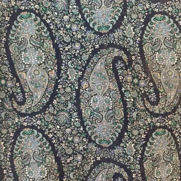 J Crew Paisley Blue Size 4 Knee Length Skirt Women's Pencil Skirt - Picture 3 of 7